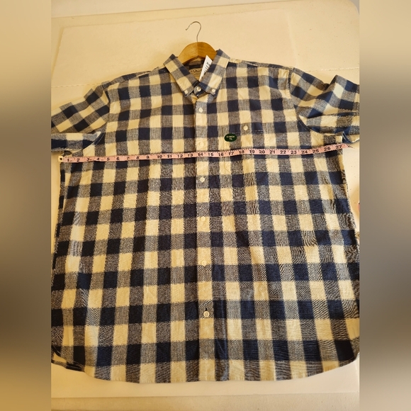 NWT L.L. Bean Men's Vintage Indigo Blue Plaid Short Sleeve  Shirt Size XL - Picture 10 of 15